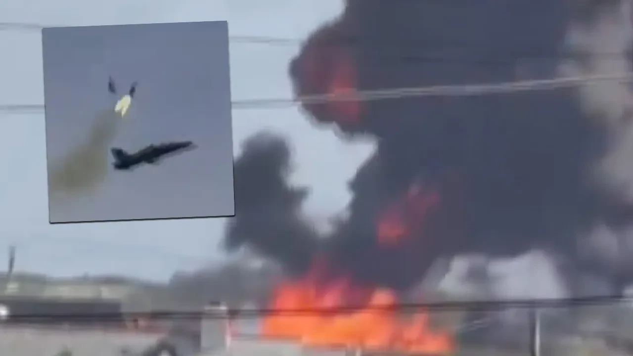 Galler'de eğitim uçağı düştü! Pilotlar fırlatma koltuğuyla kurtuldu