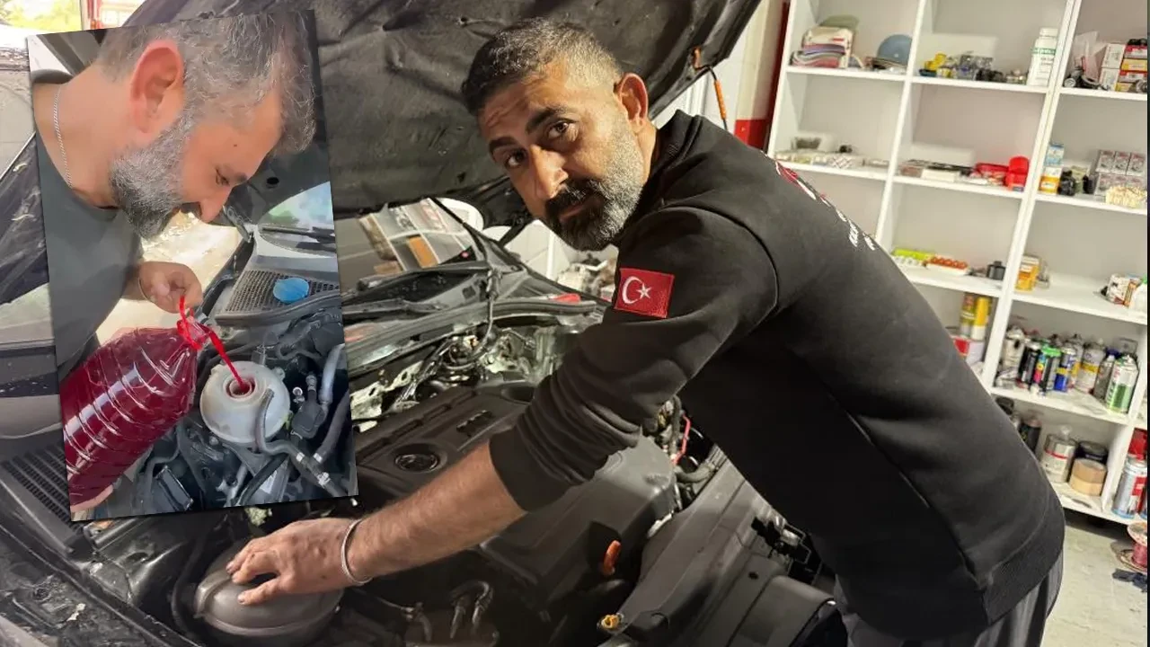 Otomobili hararet yaptı, motor suyuna şalgam ekledi