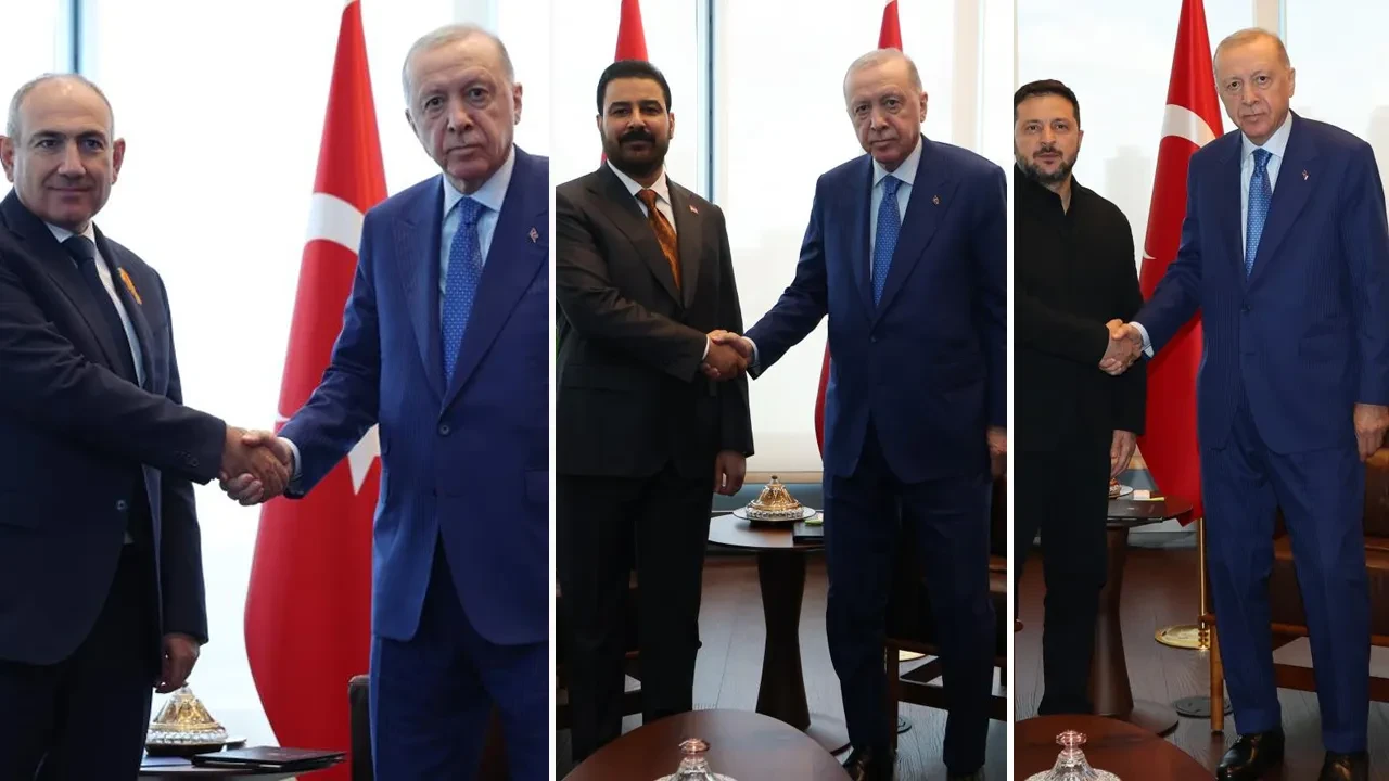 Cumhurbaşkanı Erdoğan'ın New York'ta diplomasi trafiği: Dünya liderlerini Türkevi'nde kabul etti