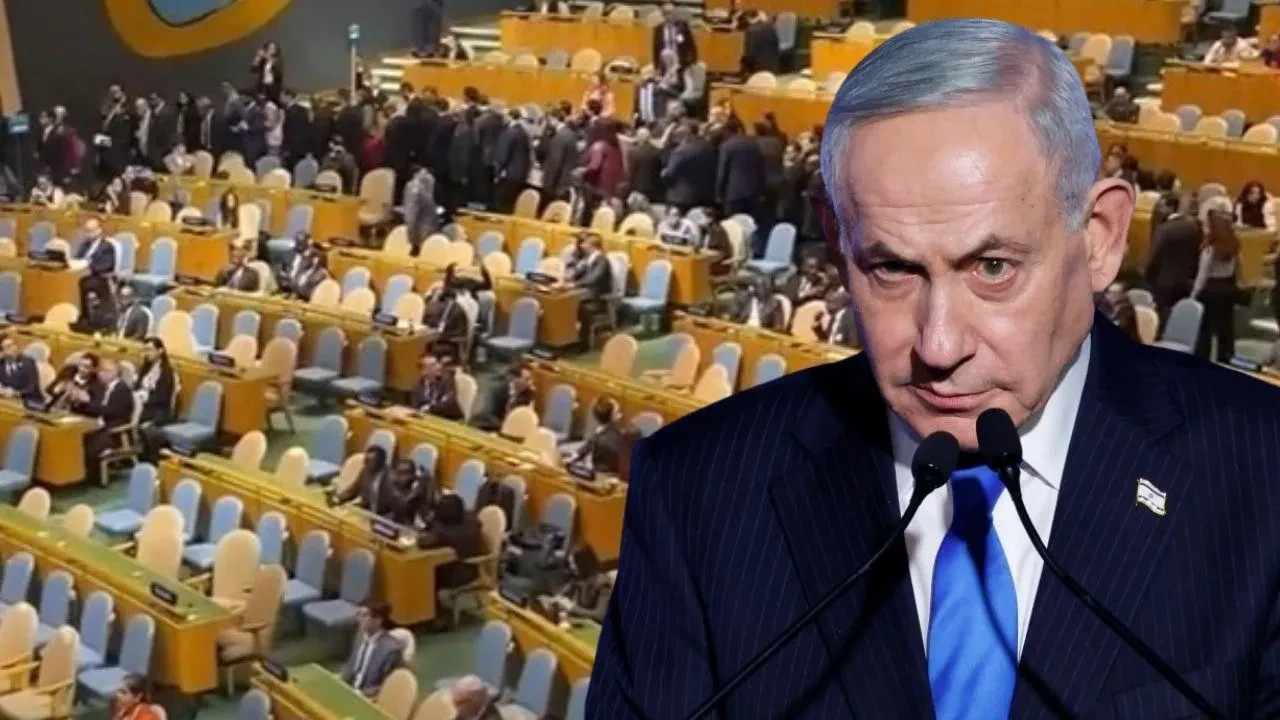 İsrail Başbakanı Netanyahu'ya Birleşmiş Milletler'de protesto: Salon boşaldı