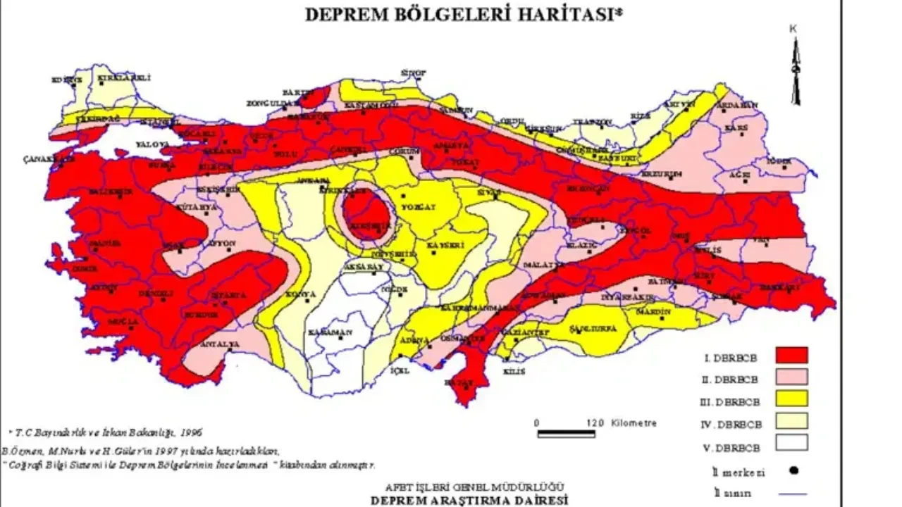 Türkiye deprem haritası 2026 tablosu! En yüksek ve en az riskli iller hangisi? Birinci, ikinci, üçüncü, dördüncü ve beşinci derece riskli şehirler