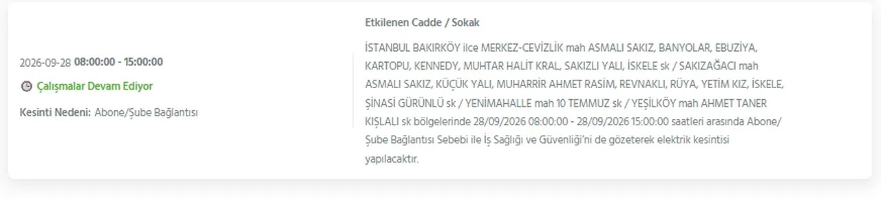 İstanbul elektrik kesintisi 26-27-28 Eylül! Hangi ilçelerde elektrikler kesilecek, ne zaman gelecek? Sokak sokak kesinti yaşanacak ilçeler