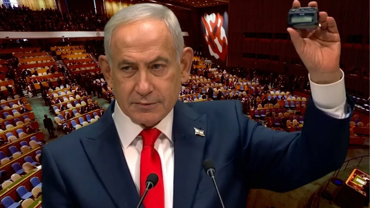 Netanyahu dünyayı bu cihazla tehdit etti! BM kürsüsünde boş salona konuşma yapmayı hazmedemedi
