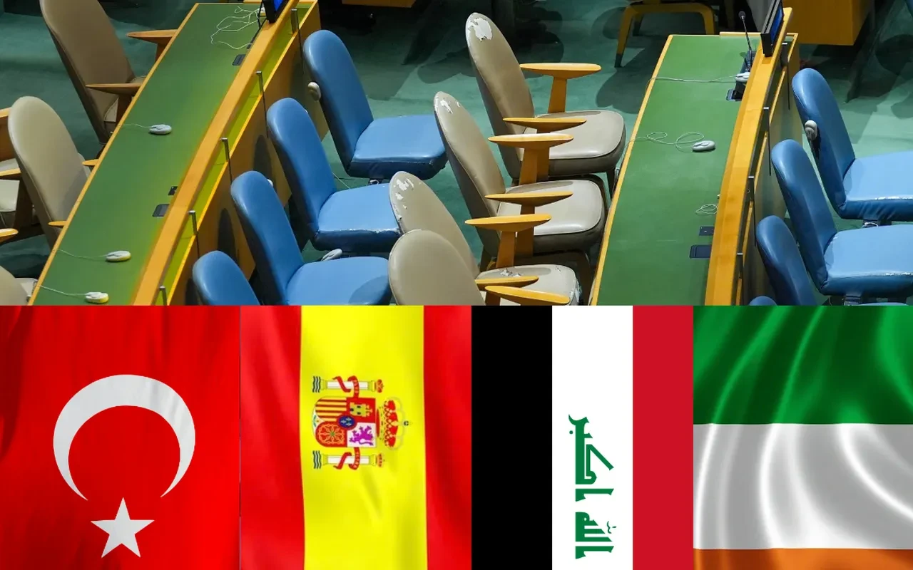 Netenyahu konuşurken hangi ülkeler salonu terk etti?  BM solununu terk eden 77 ülke... 