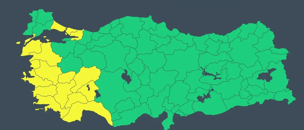 İçişleri Bakanlığı uyardı: İstanbul dahil 14 ile sarı kodlu alarm