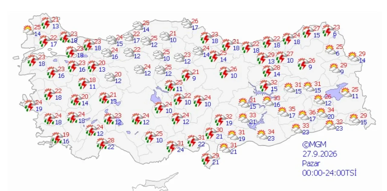 İçişleri Bakanlığı uyardı: İstanbul dahil 14 ile sarı kodlu alarm