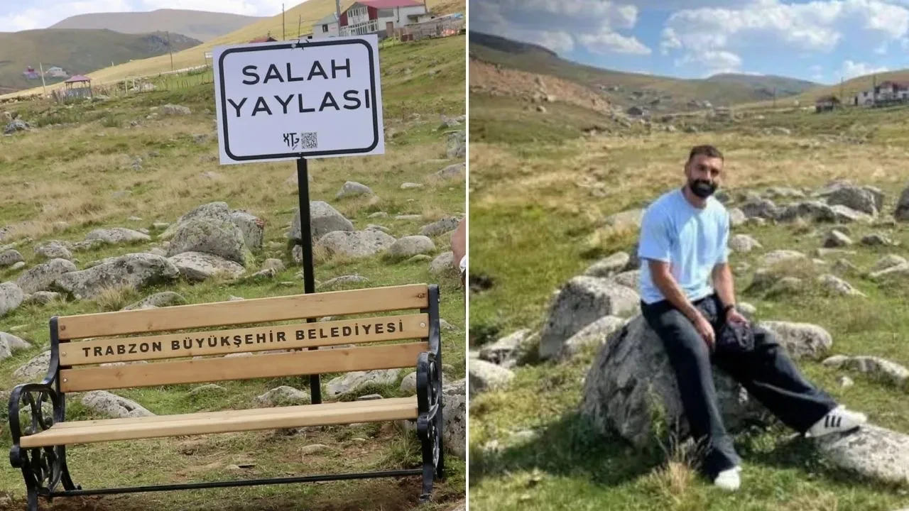 Salah'ın oturduğu taş gündem olmuştu: Yaylada bu defa da tabela ve bank kayboldu