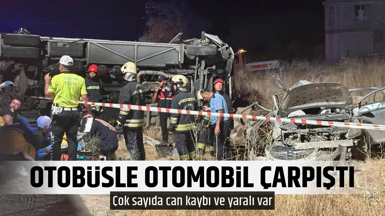 OTOBÜSLE OTOMOBİL ÇARPIŞTI 
