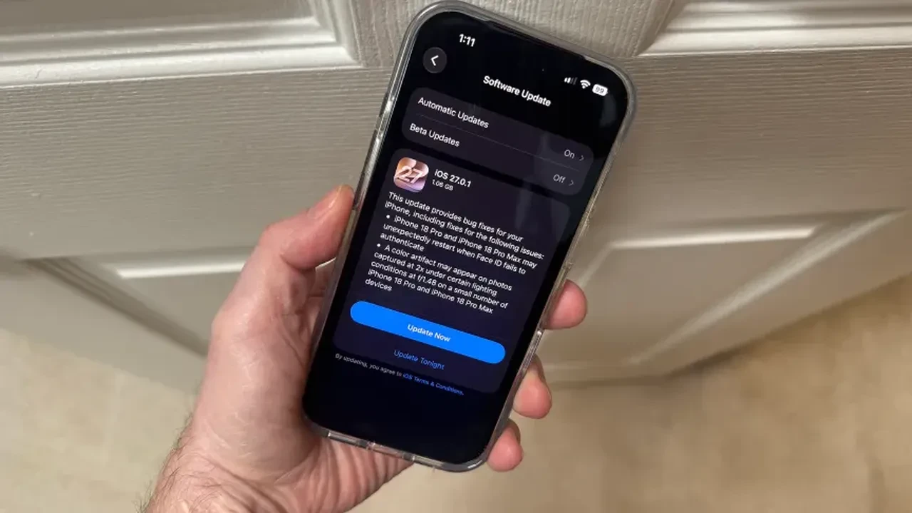 iOS 27.0.1 yayınlandı: iPhone'lardaki 'sinir bozucu' sorun çözüldü