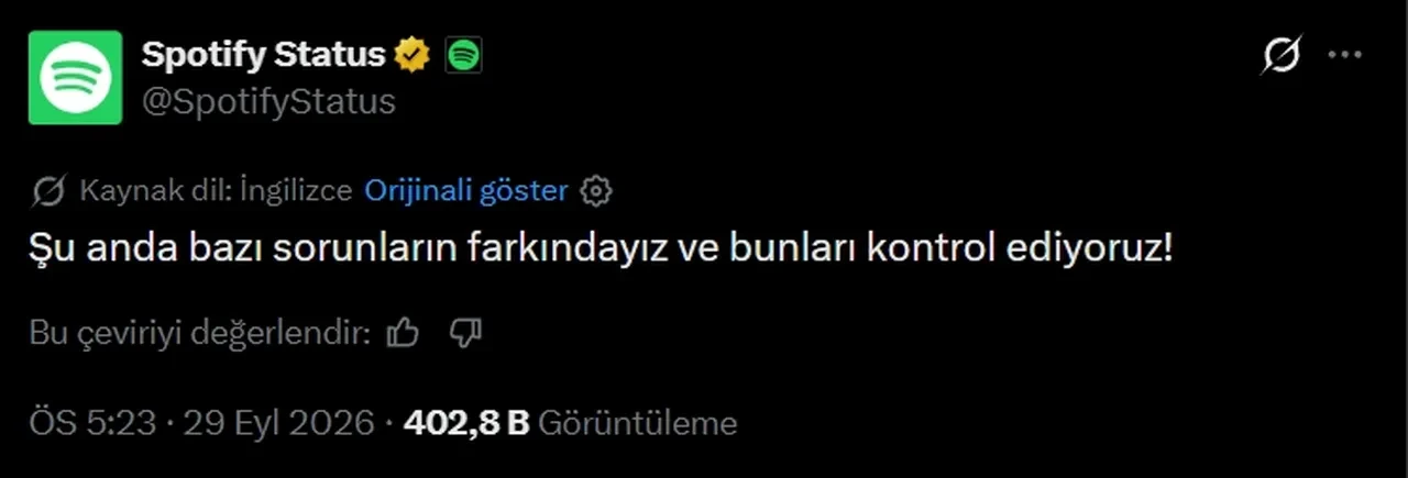 Spotify çöktü mü, neden açılmıyor? 29 Eylül “Spotify bir sorun oluştu” hatası nedir?