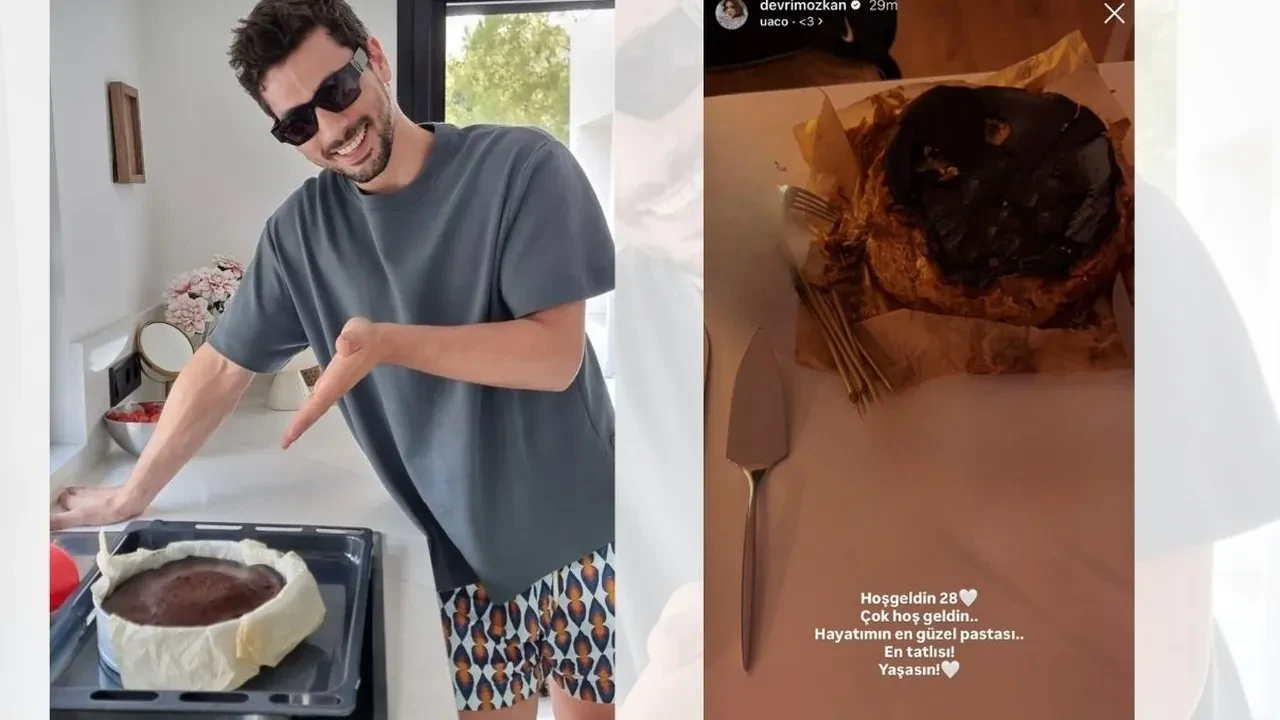 Devrim Özkan ve Deniz Can Aktaş aşkı resmen belgelendi! Doğum gününe özel kek