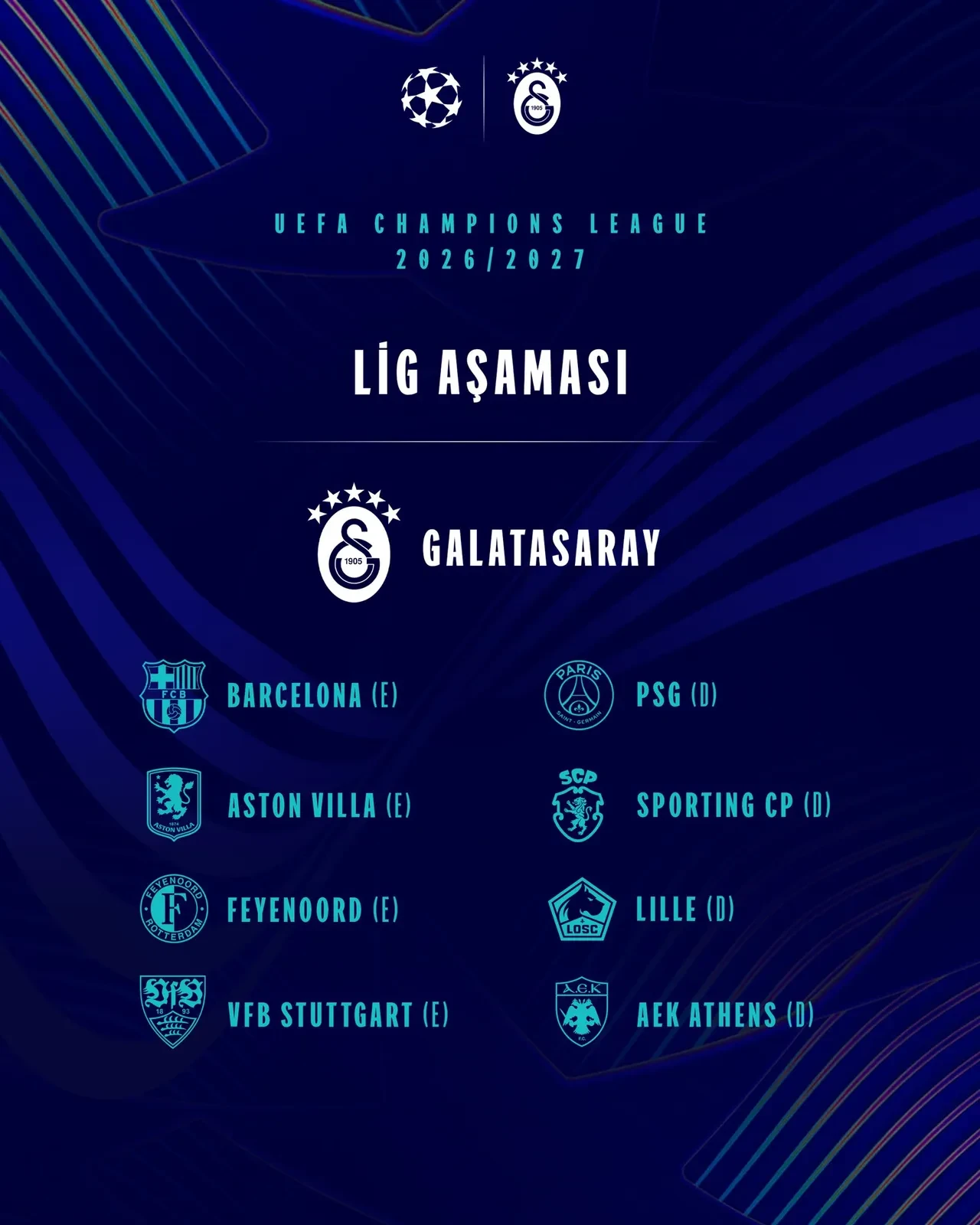 Galatasaray'ın Şampiyonlar Ligi kadrosu açılandı! İşte sarı-kırmızılıların kadroya eklediği oyuncular