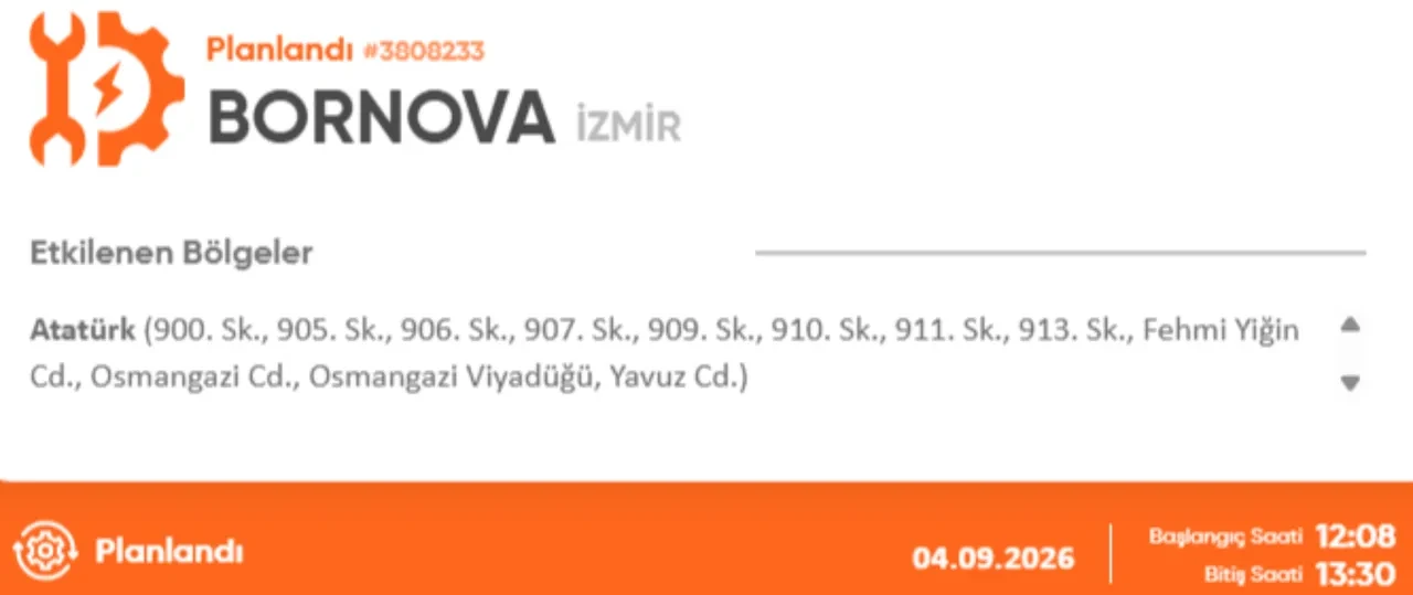İzmir 4-5 Eylül elektrik kesintisi 2026! Elektrik kesintisi yaşanacak ilçe ve mahalleler açıklandı