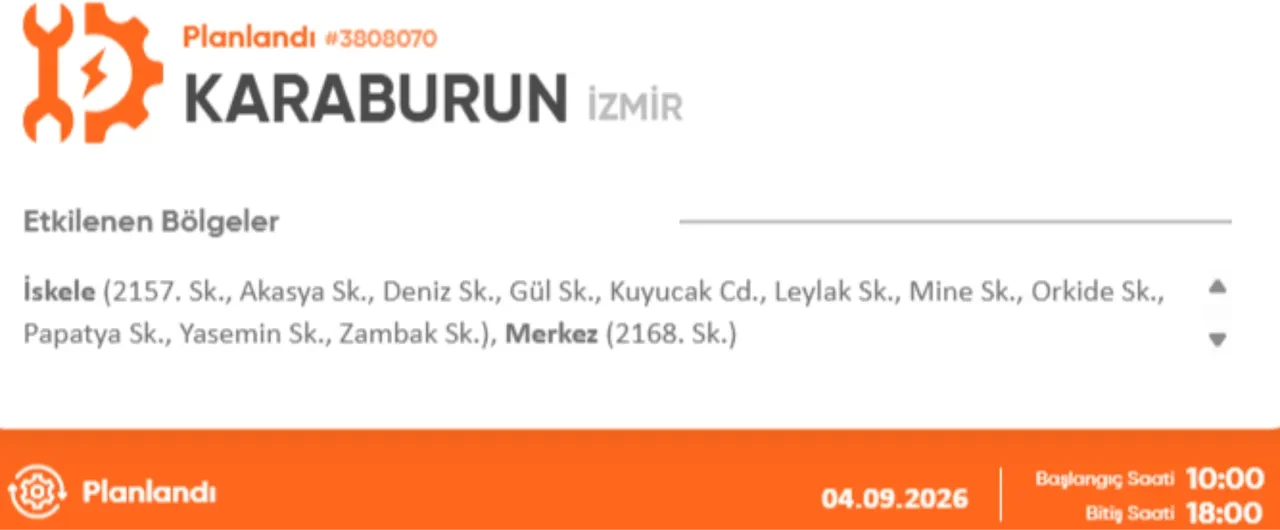 İzmir 4-5 Eylül elektrik kesintisi 2026! Elektrik kesintisi yaşanacak ilçe ve mahalleler açıklandı