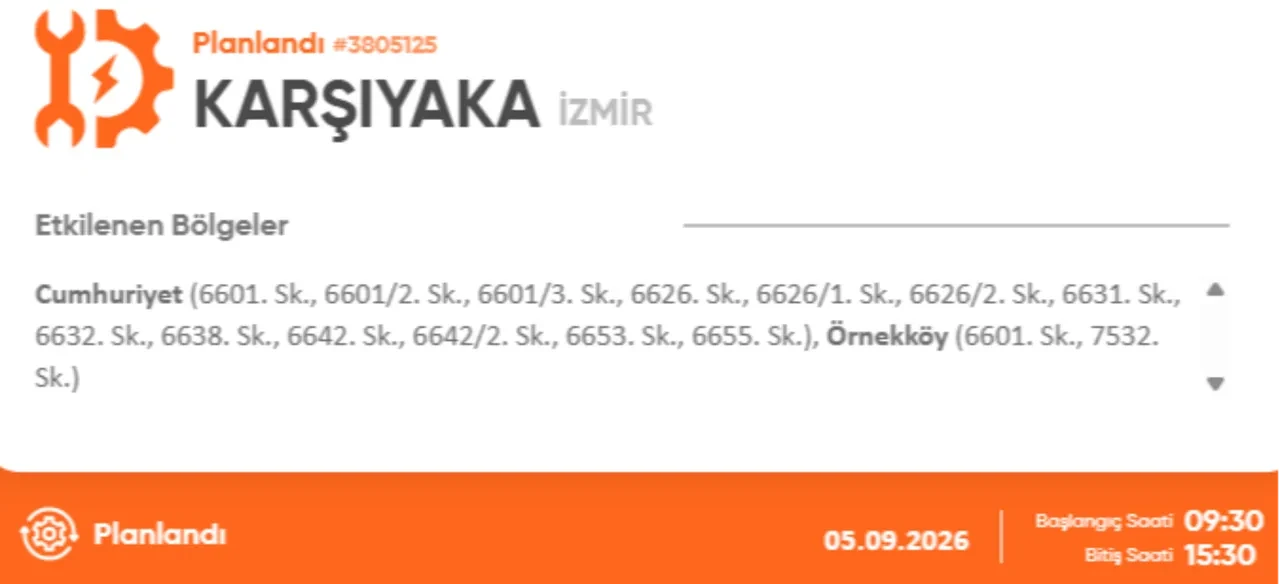 İzmir 4-5 Eylül elektrik kesintisi 2026! Elektrik kesintisi yaşanacak ilçe ve mahalleler açıklandı