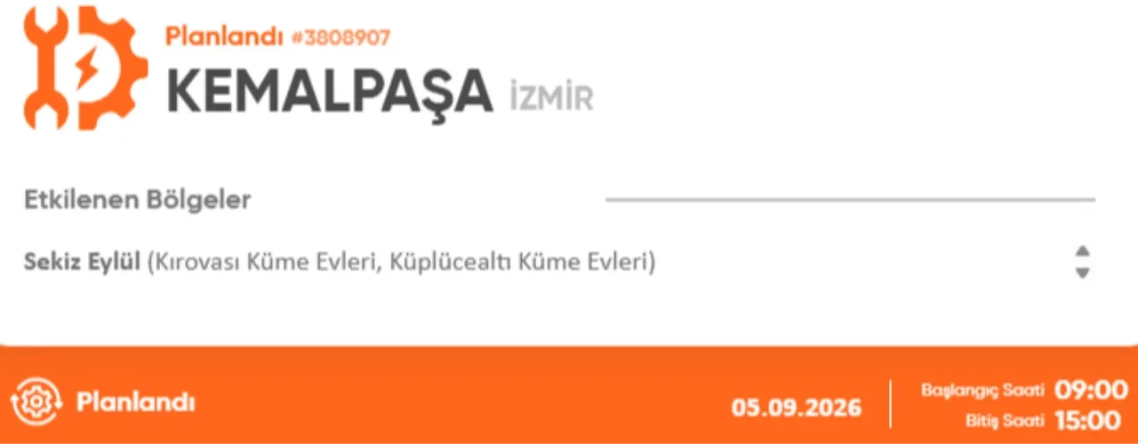 İzmir 4-5 Eylül elektrik kesintisi 2026! Elektrik kesintisi yaşanacak ilçe ve mahalleler açıklandı
