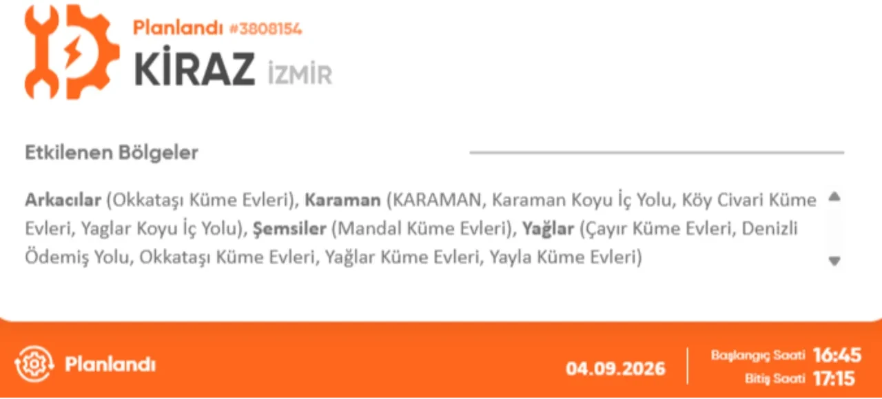 İzmir 4-5 Eylül elektrik kesintisi 2026! Elektrik kesintisi yaşanacak ilçe ve mahalleler açıklandı