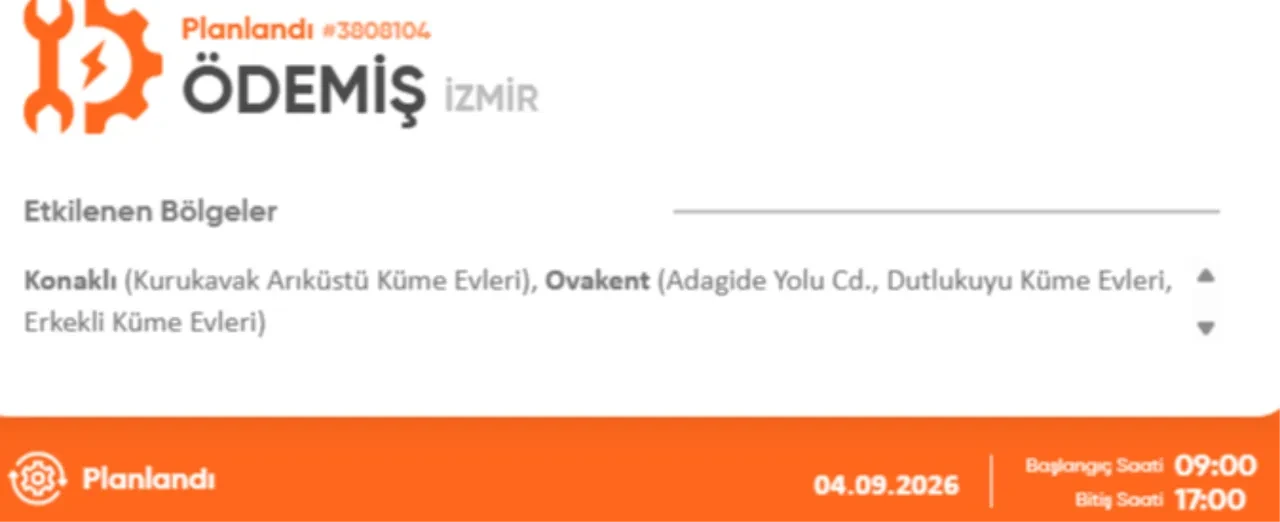 İzmir 4-5 Eylül elektrik kesintisi 2026! Elektrik kesintisi yaşanacak ilçe ve mahalleler açıklandı