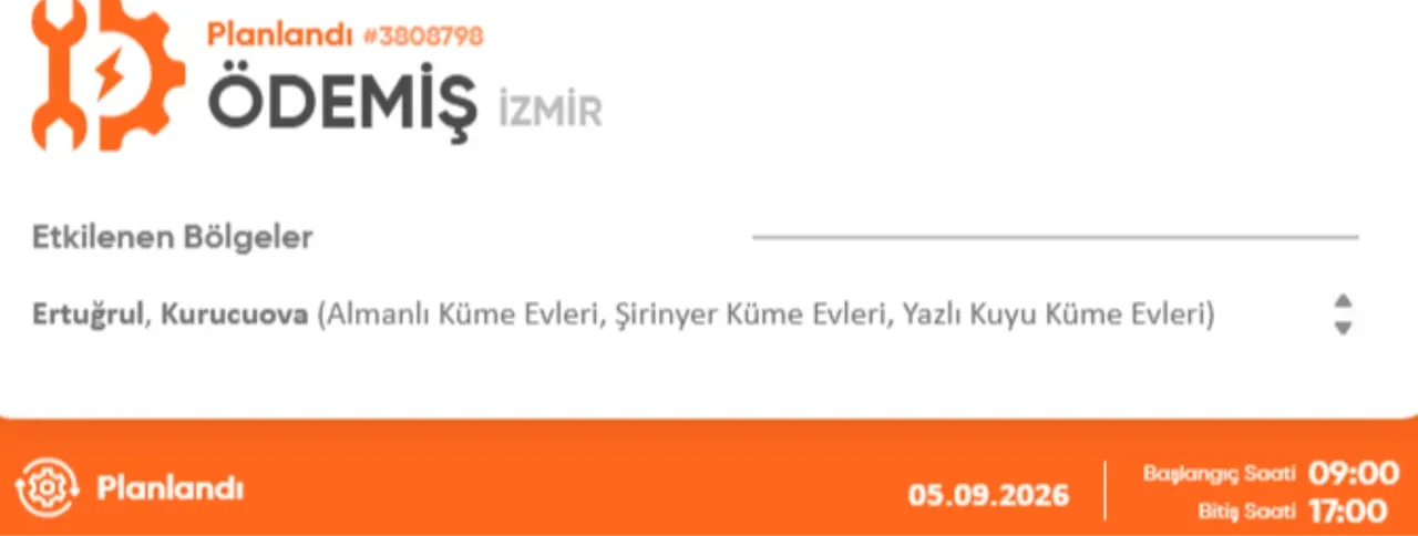İzmir 4-5 Eylül elektrik kesintisi 2026! Elektrik kesintisi yaşanacak ilçe ve mahalleler açıklandı