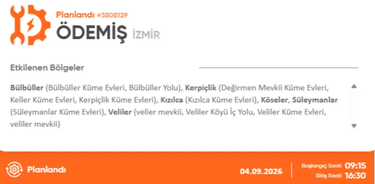 İzmir 4-5 Eylül elektrik kesintisi 2026! Elektrik kesintisi yaşanacak ilçe ve mahalleler açıklandı