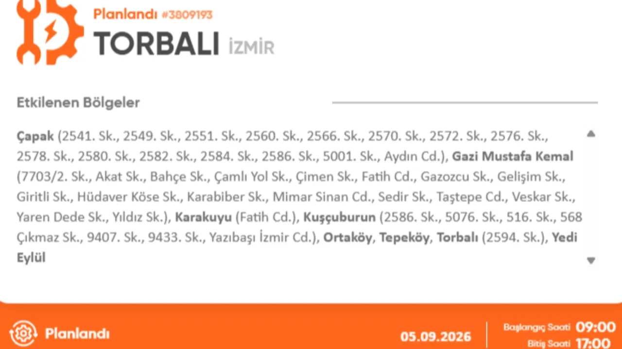 İzmir 4-5 Eylül elektrik kesintisi 2026! Elektrik kesintisi yaşanacak ilçe ve mahalleler açıklandı