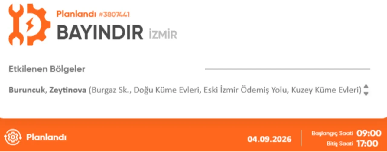 İzmir 4-5 Eylül elektrik kesintisi 2026! Elektrik kesintisi yaşanacak ilçe ve mahalleler açıklandı