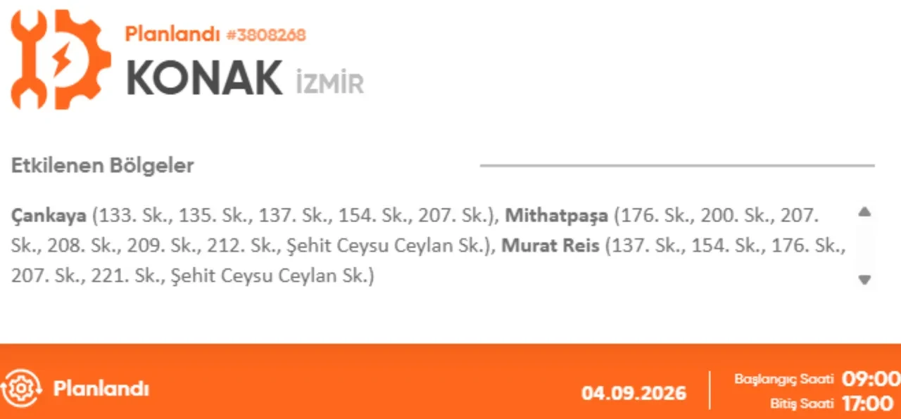 İzmir 4-5 Eylül elektrik kesintisi 2026! Elektrik kesintisi yaşanacak ilçe ve mahalleler açıklandı