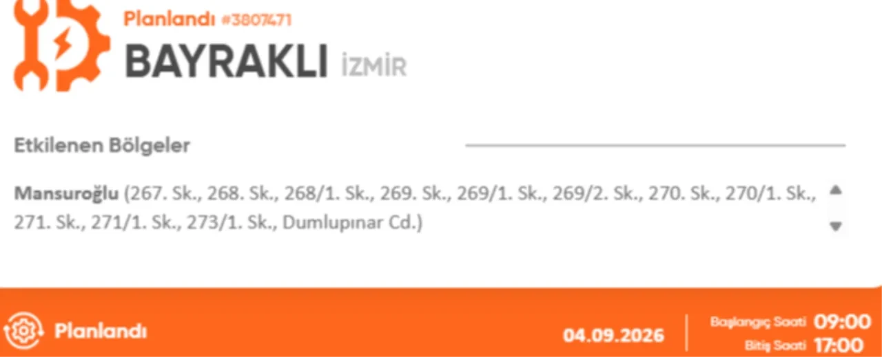 İzmir 4-5 Eylül elektrik kesintisi 2026! Elektrik kesintisi yaşanacak ilçe ve mahalleler açıklandı