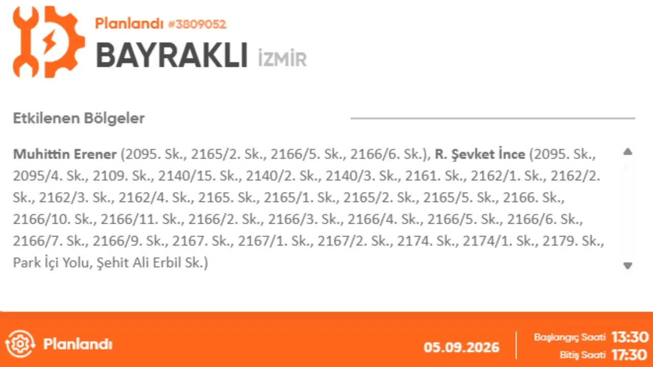 İzmir 4-5 Eylül elektrik kesintisi 2026! Elektrik kesintisi yaşanacak ilçe ve mahalleler açıklandı