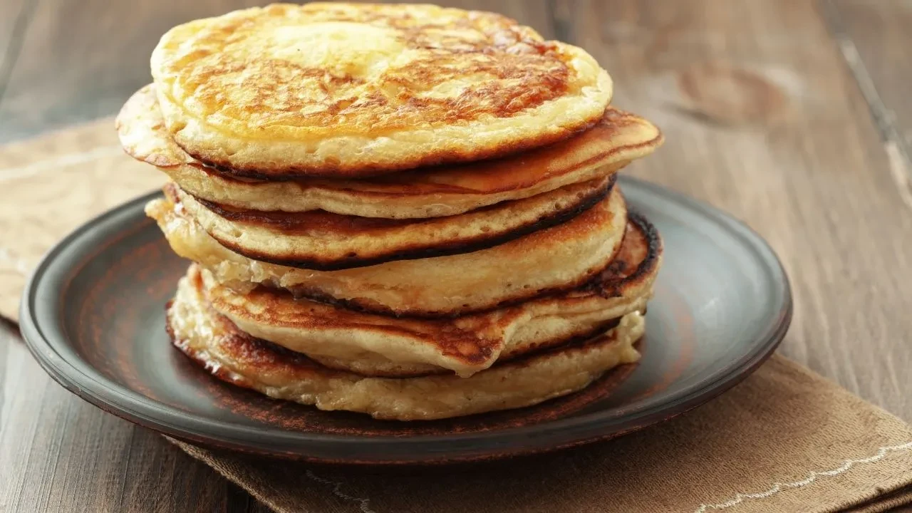 Tam buğday unuyla pankek olur mu demeyin! Böyle pofuduk oluyor