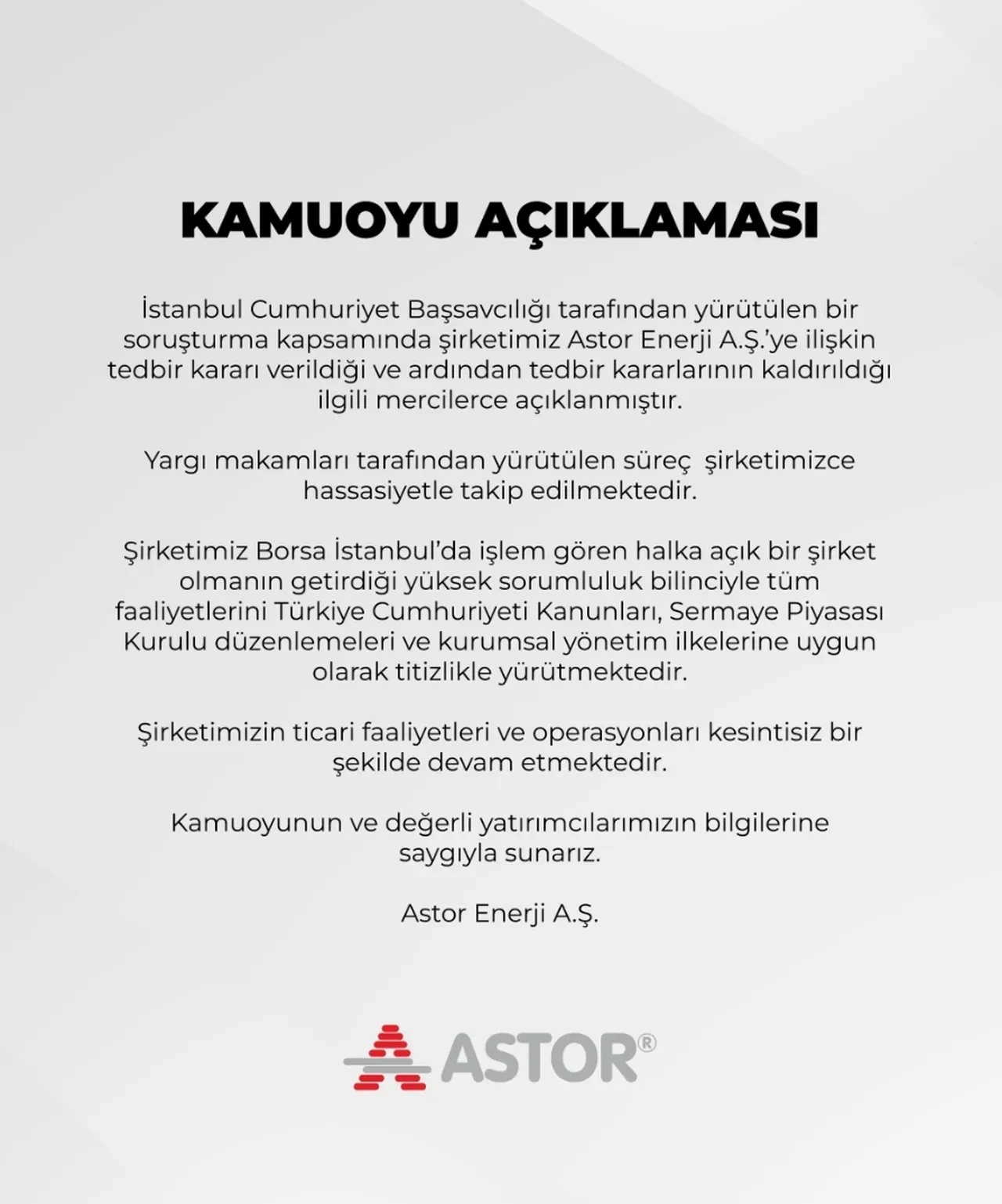 ASTOR hisse neden düşüyor? Son 3 günü taban seviyede kapattı