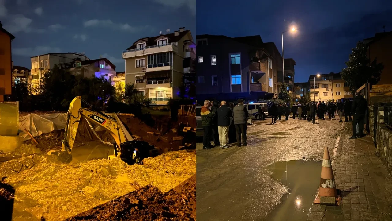 İzmit’te temel kazısında toprak kayması: 2 bina tahliye edildi