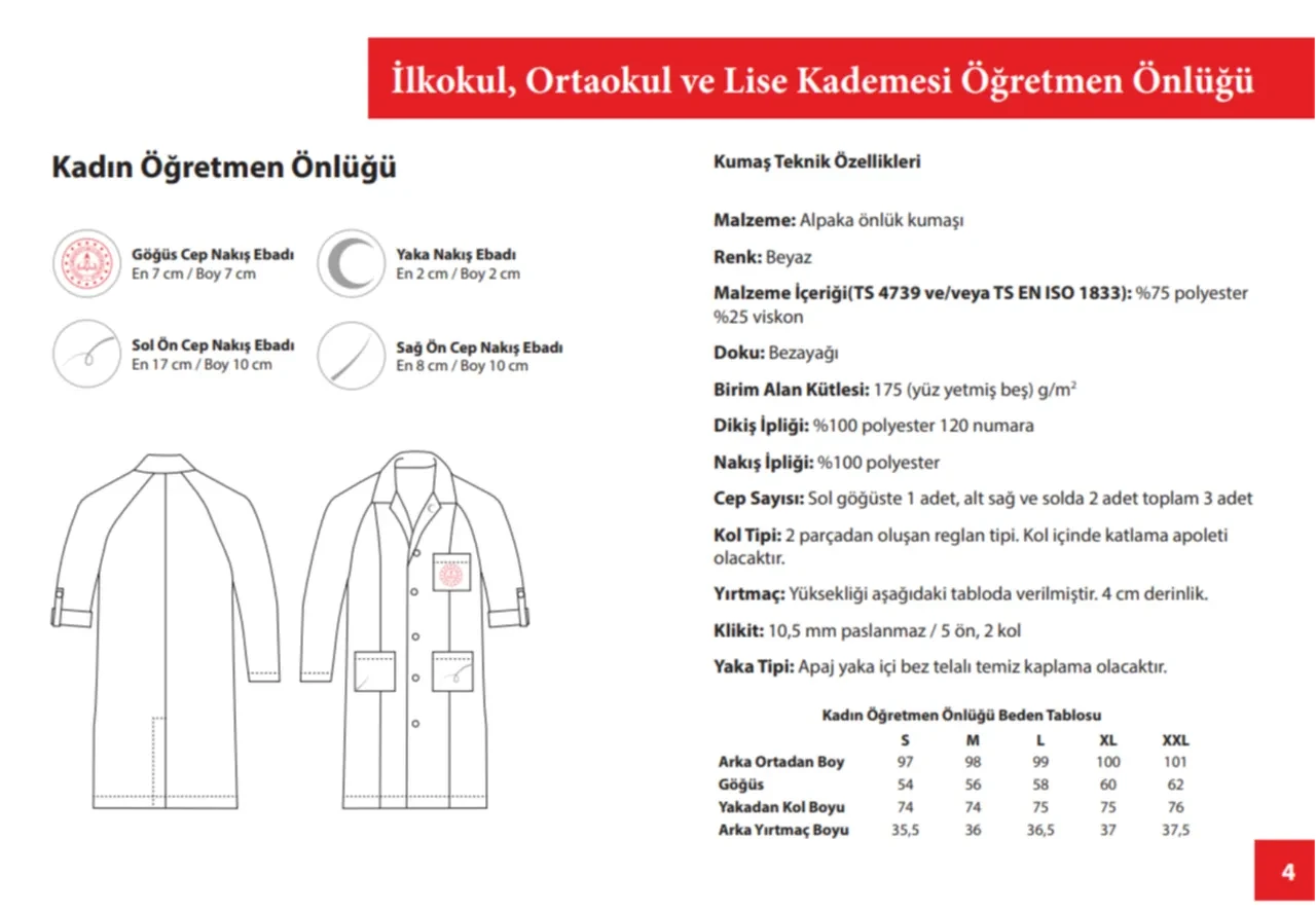 2026-2027 Öğretmen önlüğü standartları belli oldu! MEB öğretmen önlüğü nasıl olacak, kullanmak zorunlu mu?
