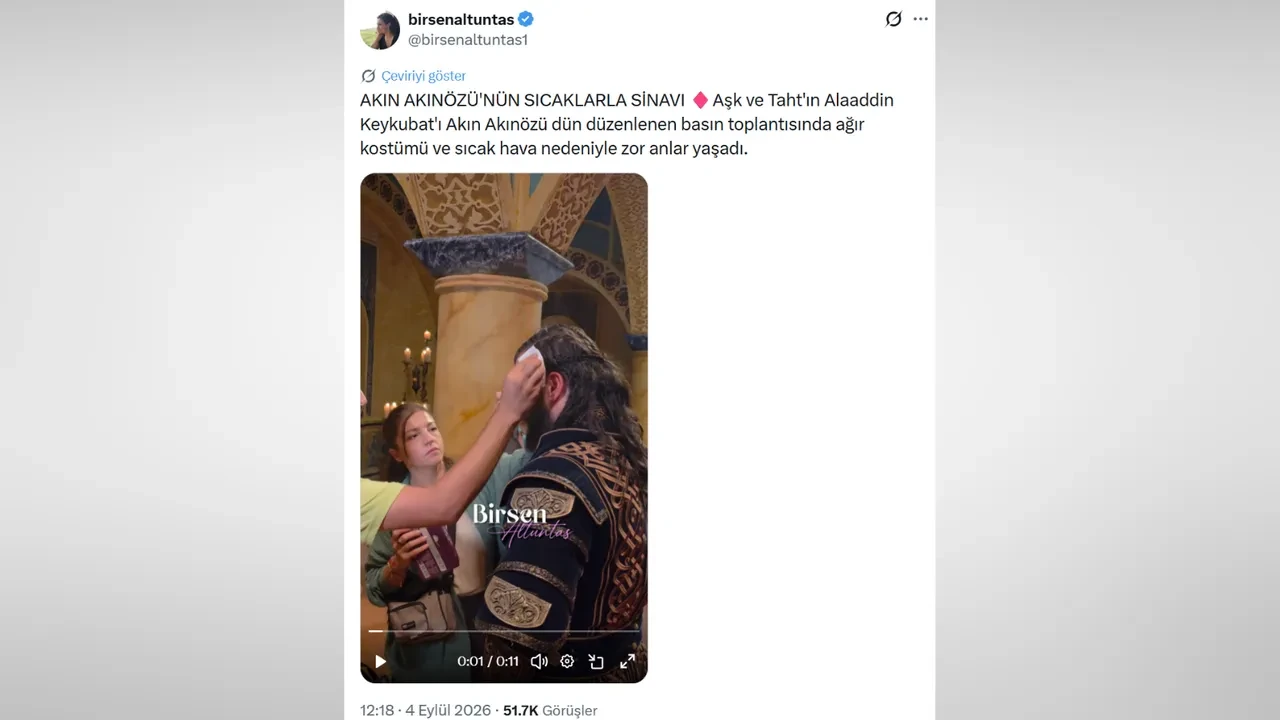 Akın Akınözü Aşk ve Taht setinde zor anlar yaşadı!
