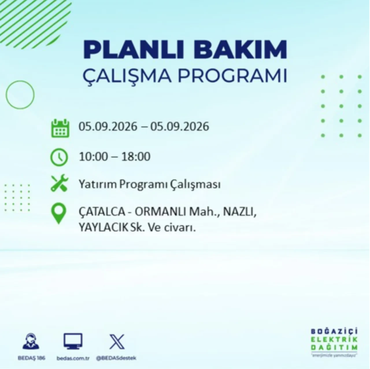 BEDAŞ saat verdi: İstanbul'da elektrik kesintisi yaşanacak! 5 Eylül'de hangi ilçelerde elektrik kesintisi yaşanacak? Kesinti kaç saat sürecek?