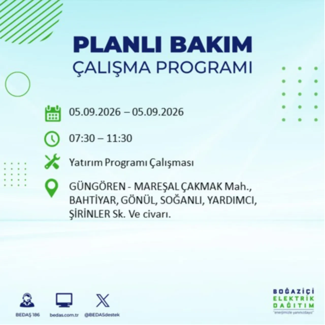 BEDAŞ saat verdi: İstanbul'da elektrik kesintisi yaşanacak! 5 Eylül'de hangi ilçelerde elektrik kesintisi yaşanacak? Kesinti kaç saat sürecek?