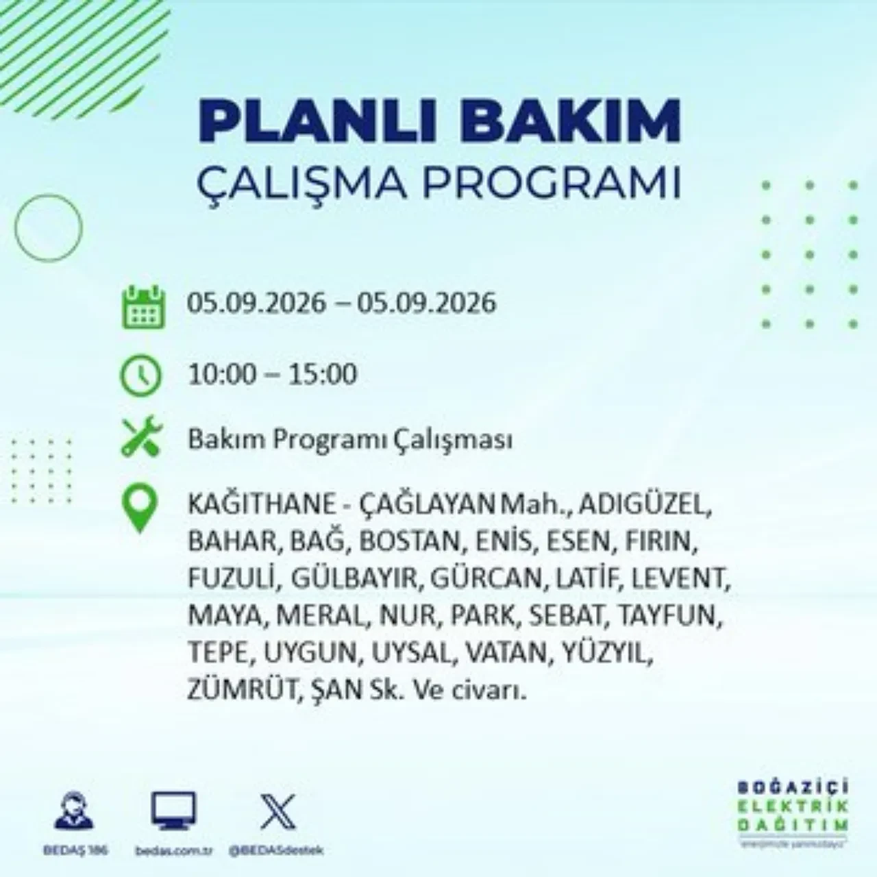 BEDAŞ saat verdi: İstanbul'da elektrik kesintisi yaşanacak! 5 Eylül'de hangi ilçelerde elektrik kesintisi yaşanacak? Kesinti kaç saat sürecek?