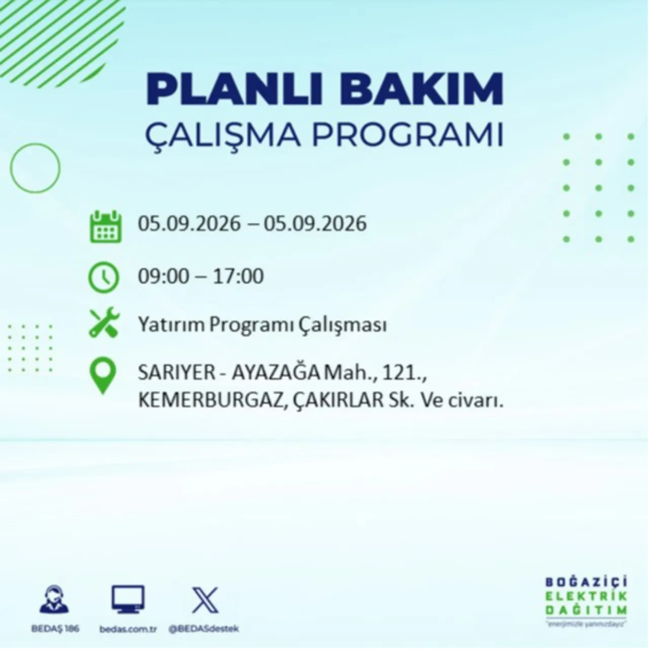 BEDAŞ saat verdi: İstanbul'da elektrik kesintisi yaşanacak! 5 Eylül'de hangi ilçelerde elektrik kesintisi yaşanacak? Kesinti kaç saat sürecek?