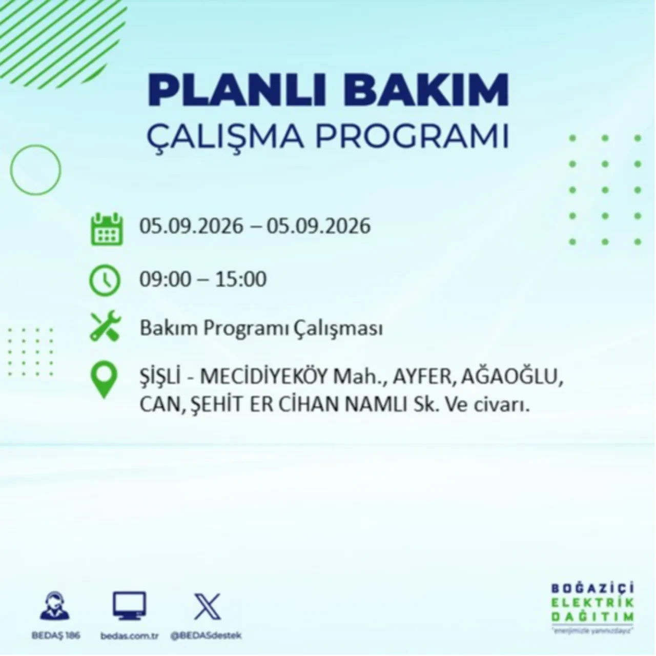 BEDAŞ saat verdi: İstanbul'da elektrik kesintisi yaşanacak! 5 Eylül'de hangi ilçelerde elektrik kesintisi yaşanacak? Kesinti kaç saat sürecek?