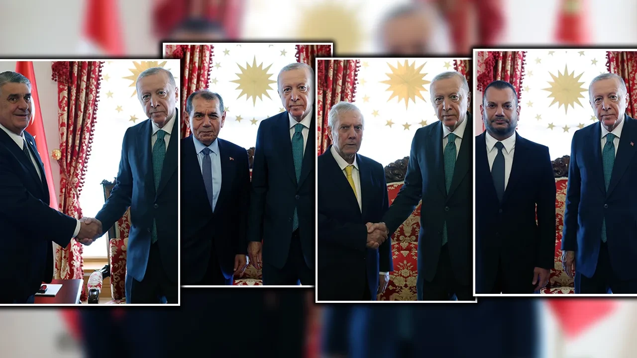 Dolmabahçe'de 4 büyükler zirvesi! Cumhurbaşkanı Erdoğan kulüp başkanlarını kabul etti 
