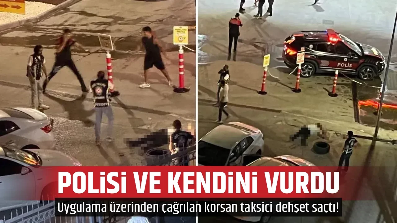 POLİSİ VE KENDİNİ VURDU