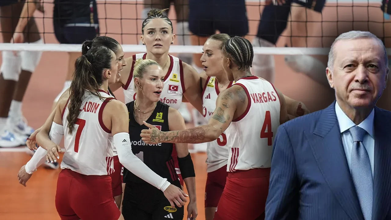 Cumhurbaşkanı Erdoğan’dan Avrupa Şampiyonu olan Filenin Sultanları’na tebrik