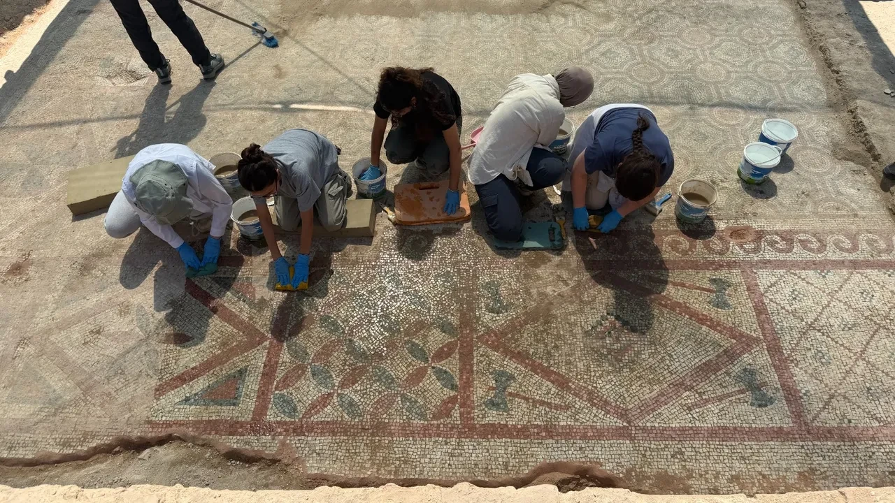 Pompeiopolis’te binlerce yıllık miras gün ışığına kavuştu! 105 metrekarelik mozaik ortaya çıkarıldı