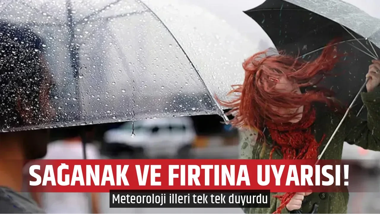 SAĞANAK VE FIRTINA UYARISI!