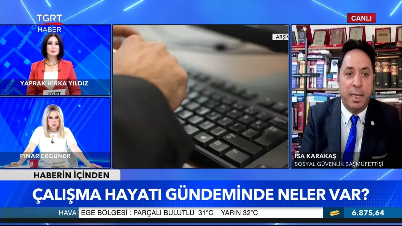 Emeklilik ve kıdem tazminatında yeni dönem! İsa Karakaş, TGRT Haber canlı yayınında açıkladı