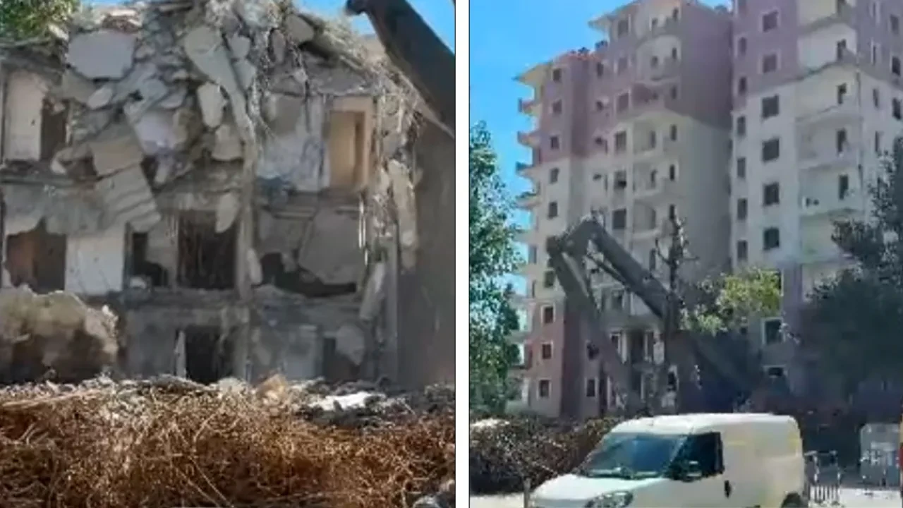 Kentsel dönüşümdeki bina çöktü! Küçükçekmece'de korkutan anlar