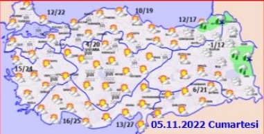 <p>5 Kasım Cumartesi günü Doğu Anadolu bölgesinde kar yağışının başlaması bekleniyor.</p>