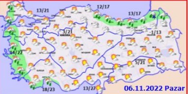 <p>Kar yağışının 6 Kasım Pazar günü ise Doğu Karadeniz bölgesinde etkili olması tahmin ediliyor.</p>