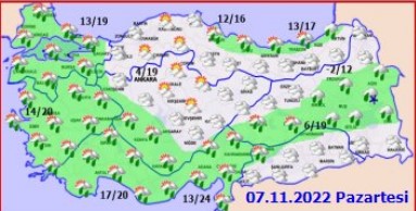 <p>7 Kasım Pazartesi gününden itibaren kar yağışının Doğu Anadolu'da tekrar etkili olacağı tahmin ediliyor.</p>