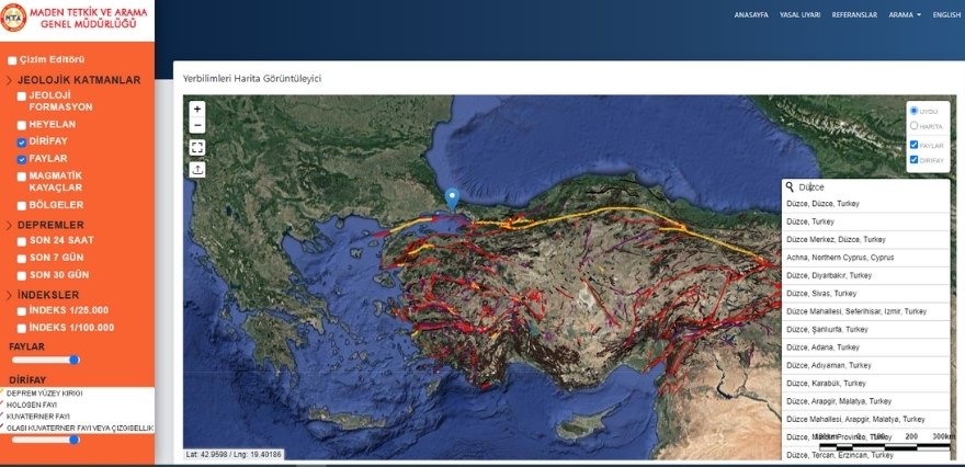 <p>Haritadan konum girildikten sonra, faylar kısmını girip detaylara bakılabilmektedir.</p>